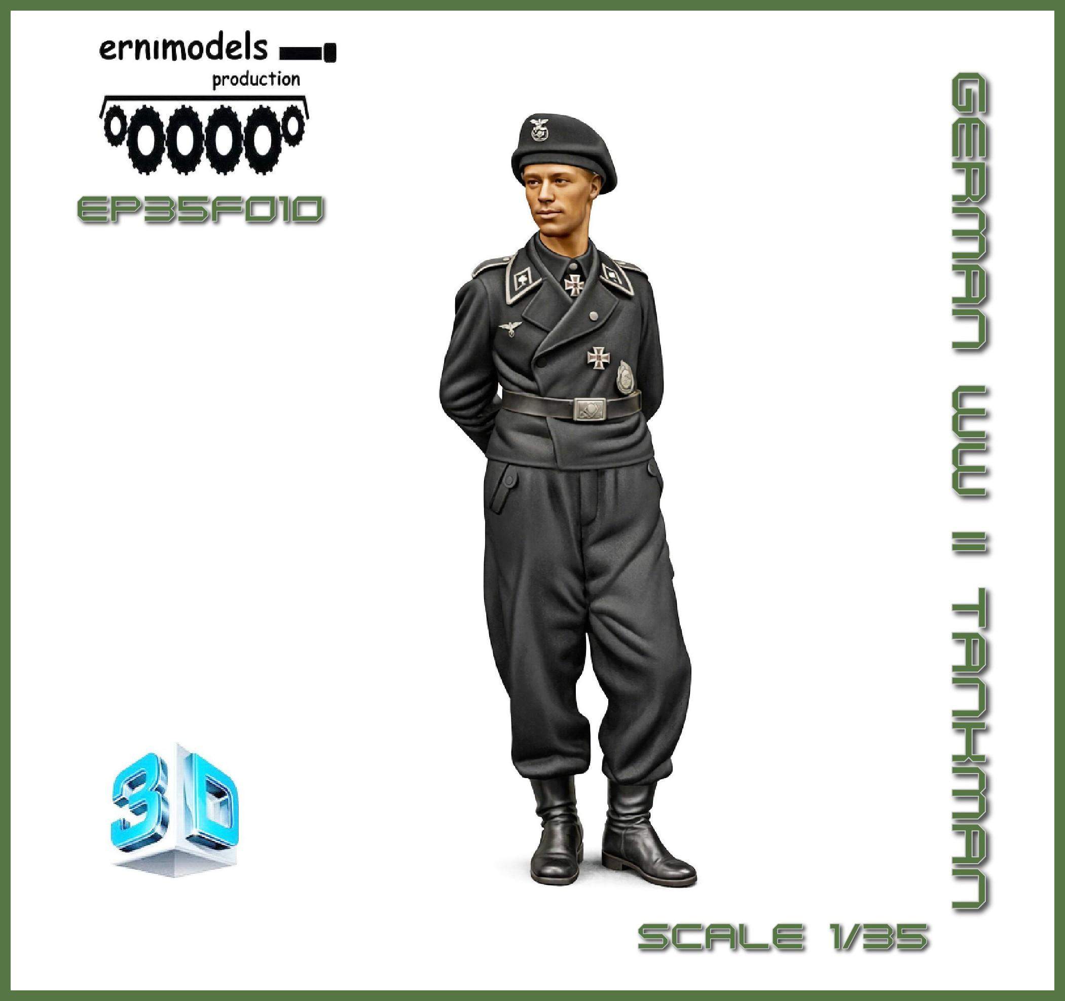35F010 Figura 3D German tank crew 1939  WW2  