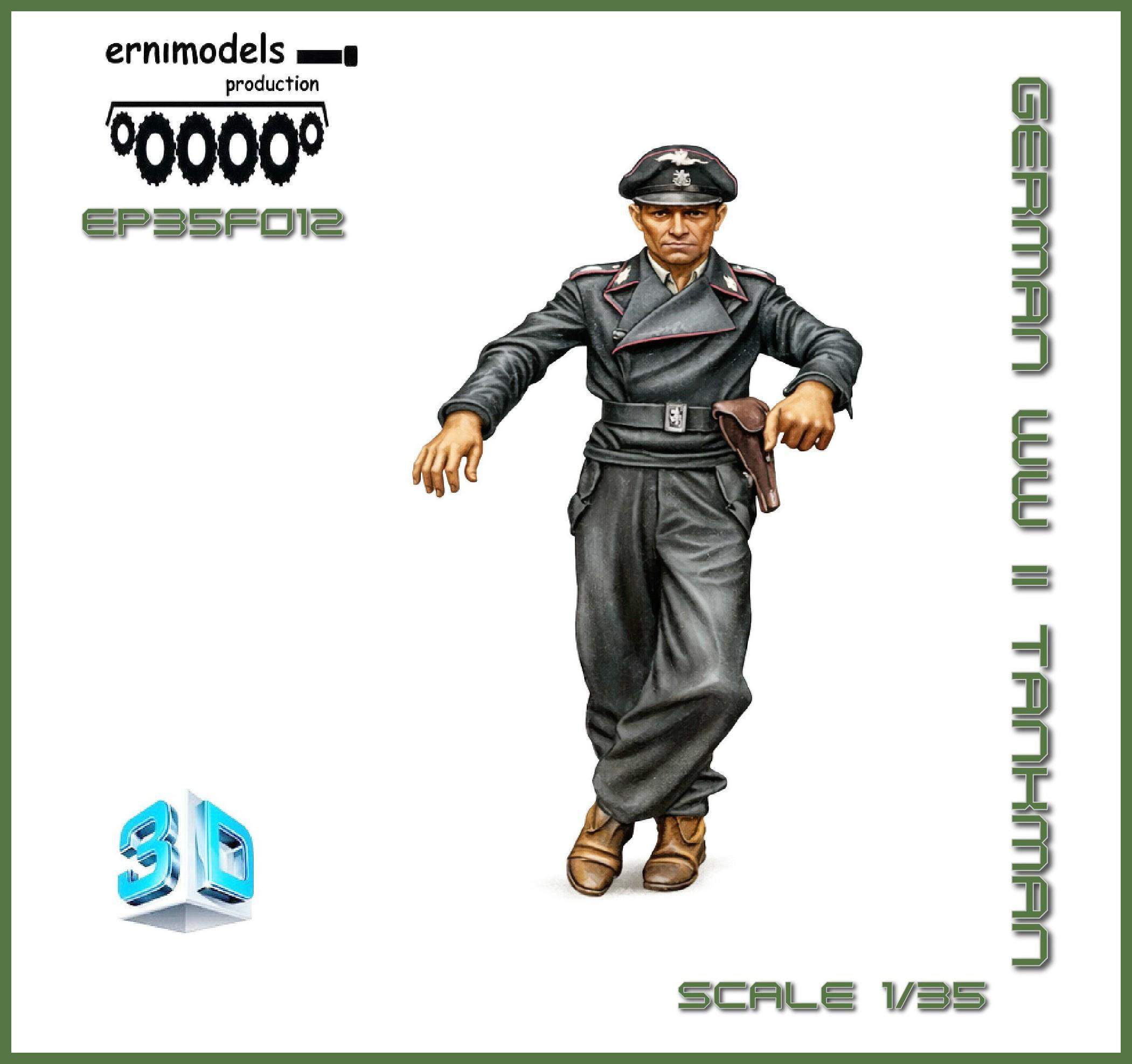 35F012 Figura 3D German Tank Crew  