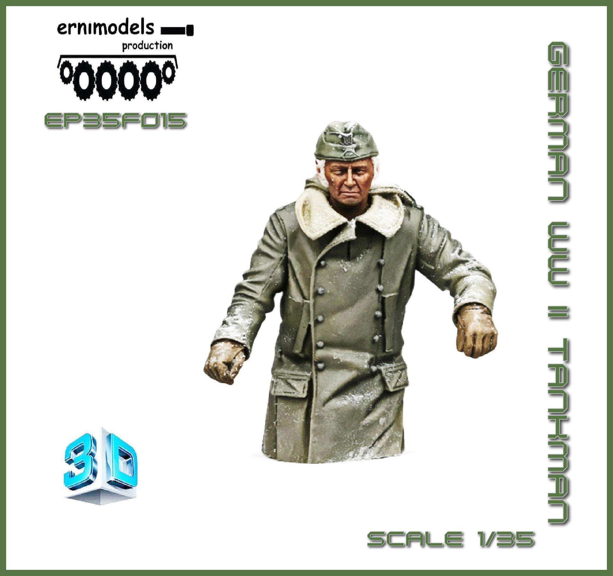 35F015 Figura 3D German Tankman WW II 