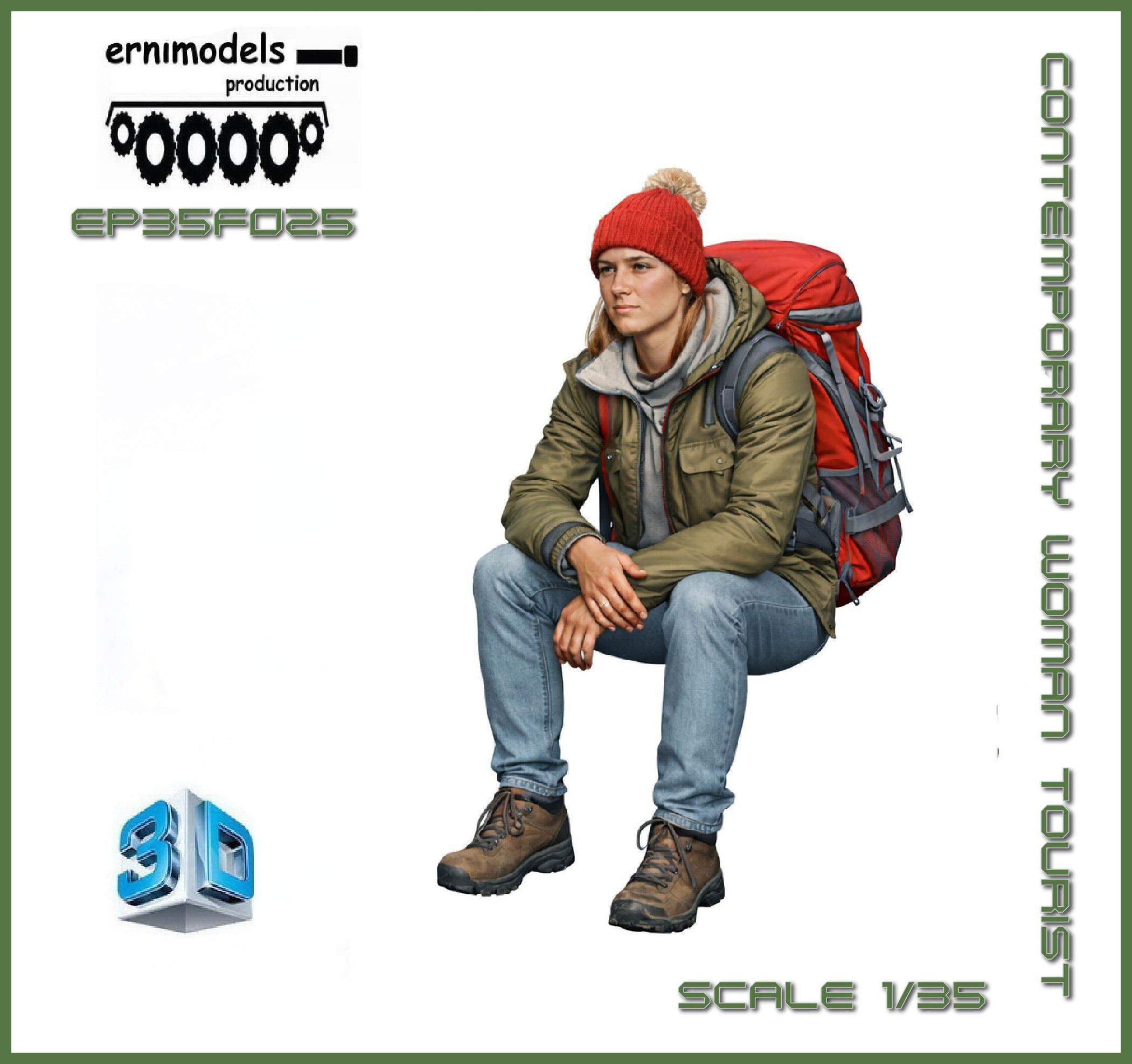 35F025 Figura 3D Turystka