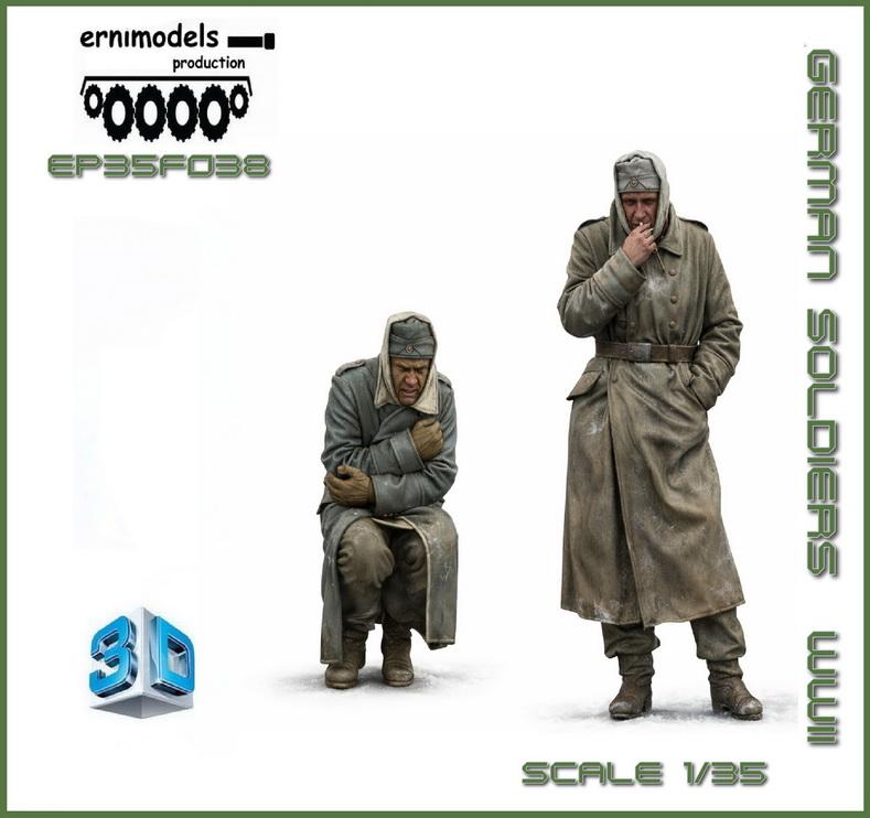 35F039 Figura 3D German Soldier WW II