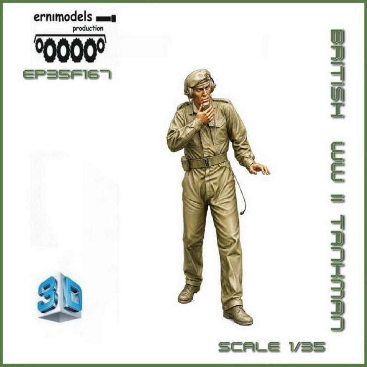  Figura 3D British  Tankman WW 2 EP35F167