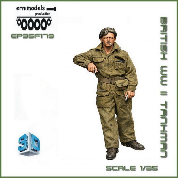  Figura 3D British  Tankman WW 2 EP35F179