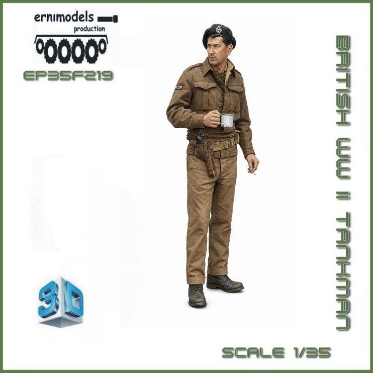  Figura 3D British  Tankman WW 2 EP35F219